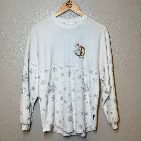 DisneyParks Disneyland Holiday Spirit Jersey Castle Terry 2020 White Unisex XS - Picture 3 of 9